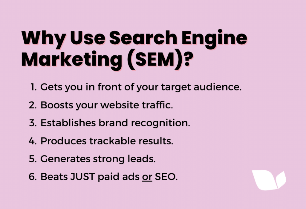 benefits of search engine marketing