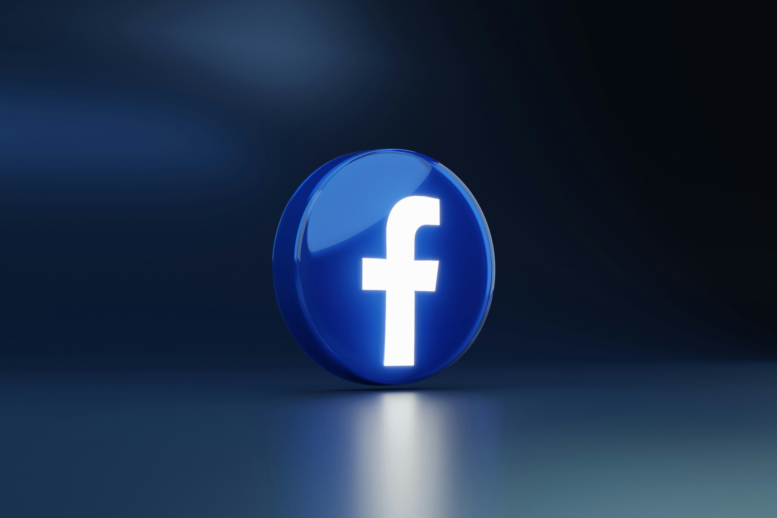 Shiny 3D Facebook logo, perfect for Facebook Ad campaigns and Campaign Management.