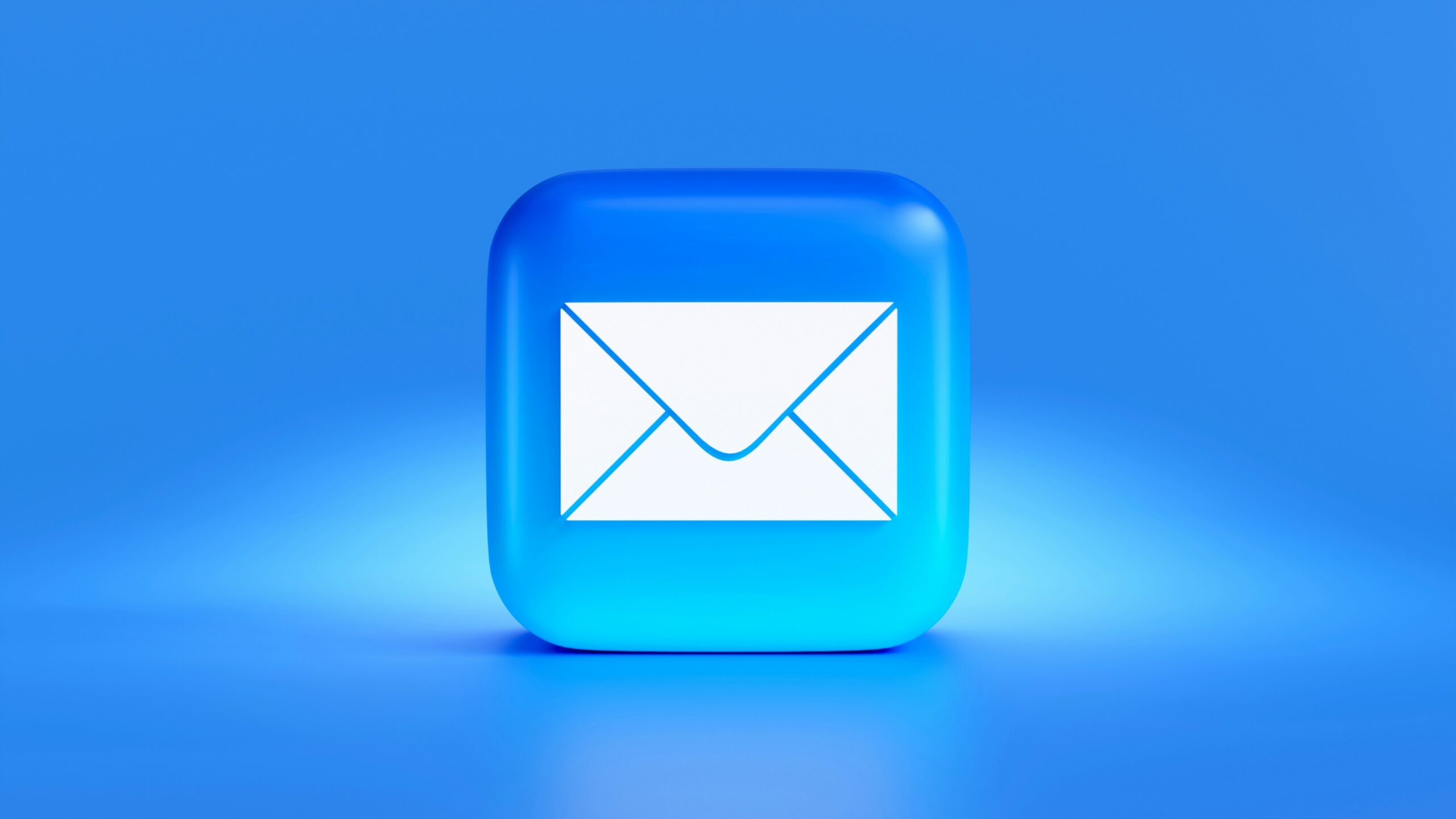 3D render of an email icon, representing online marketing and communication.