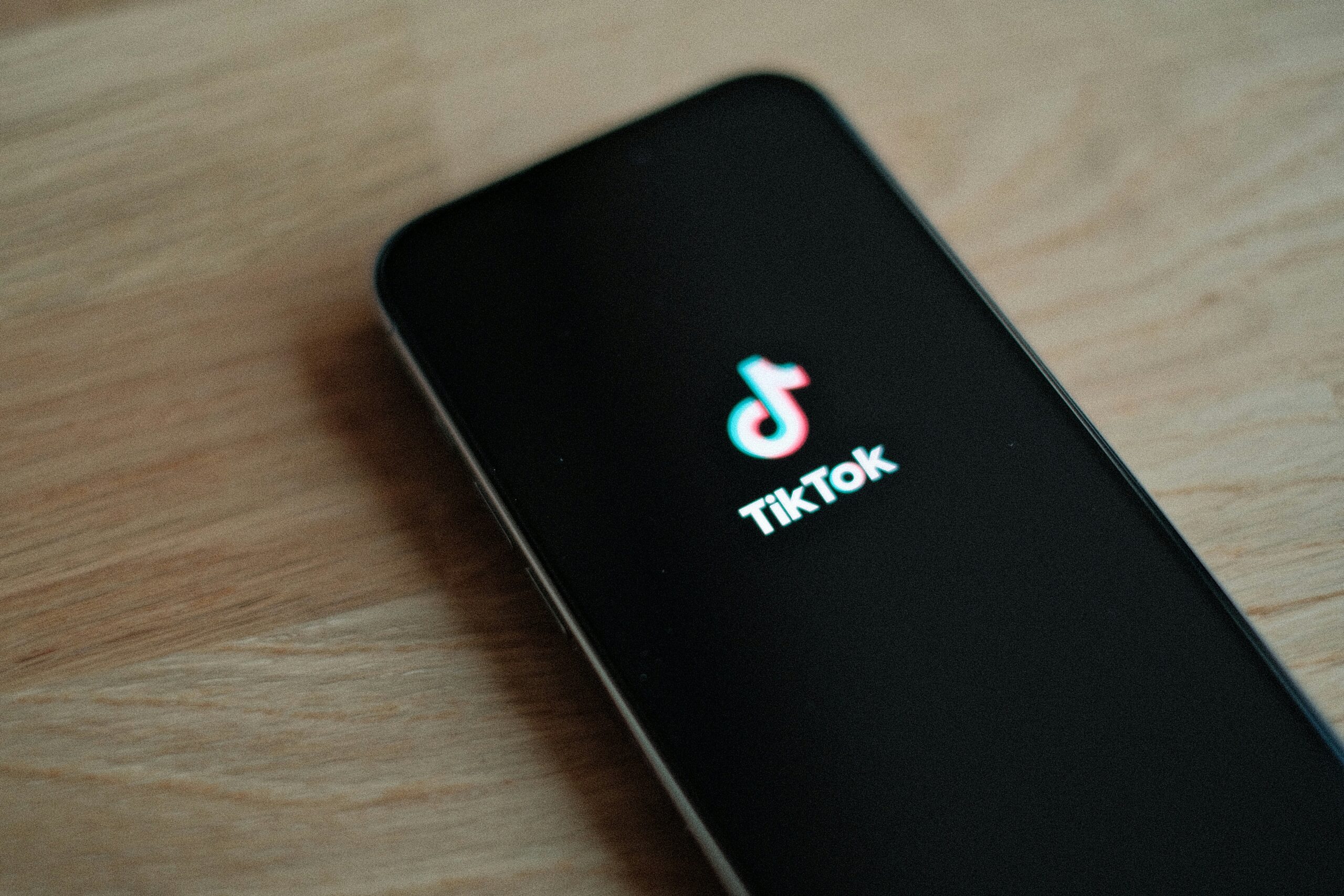 Smartphone displaying the TikTok logo.