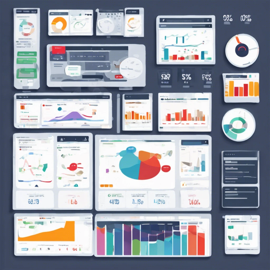 Various charts and graphs, data analysis, marketing insights.