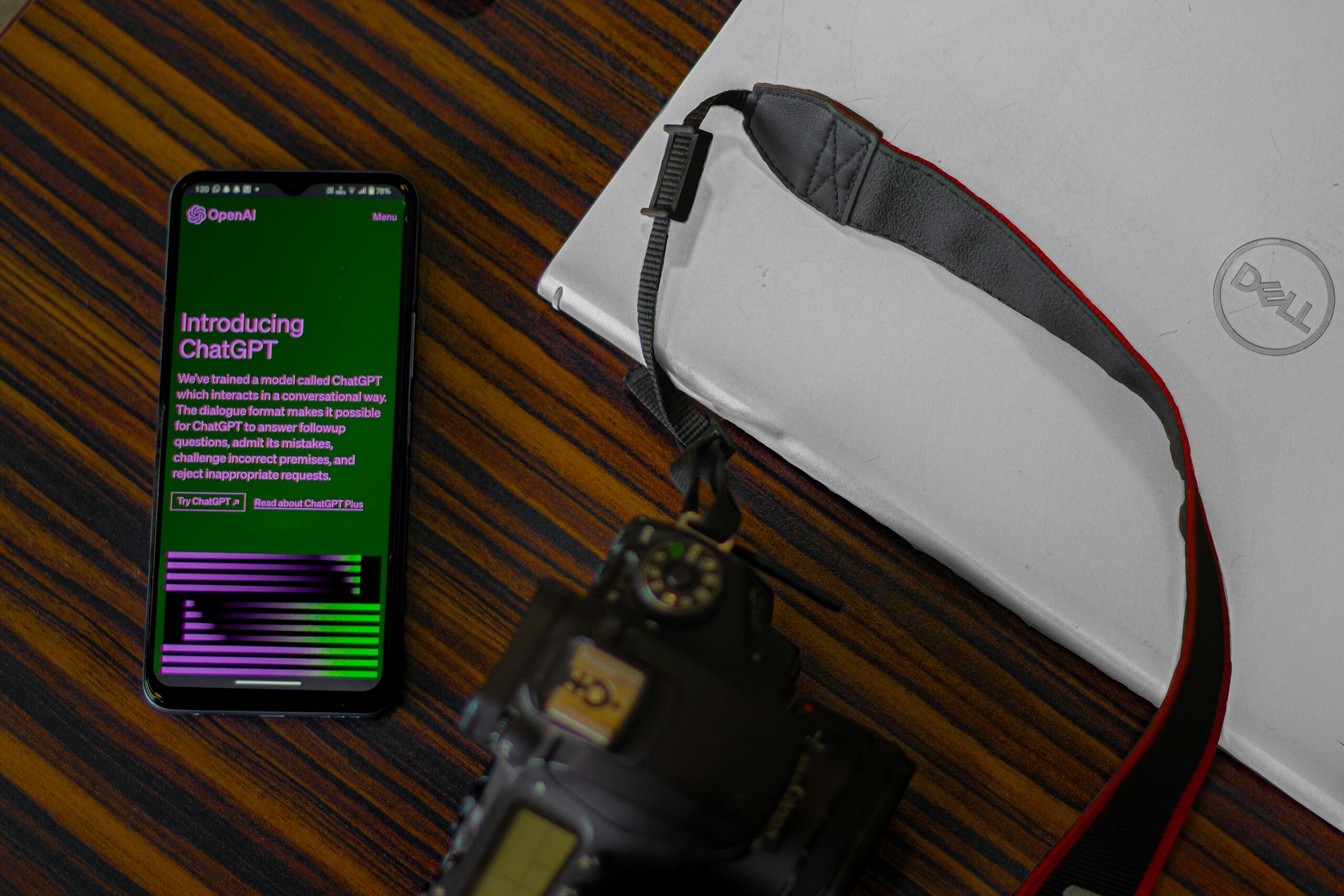 Smartphone screen displaying ChatGPT interface for AI.