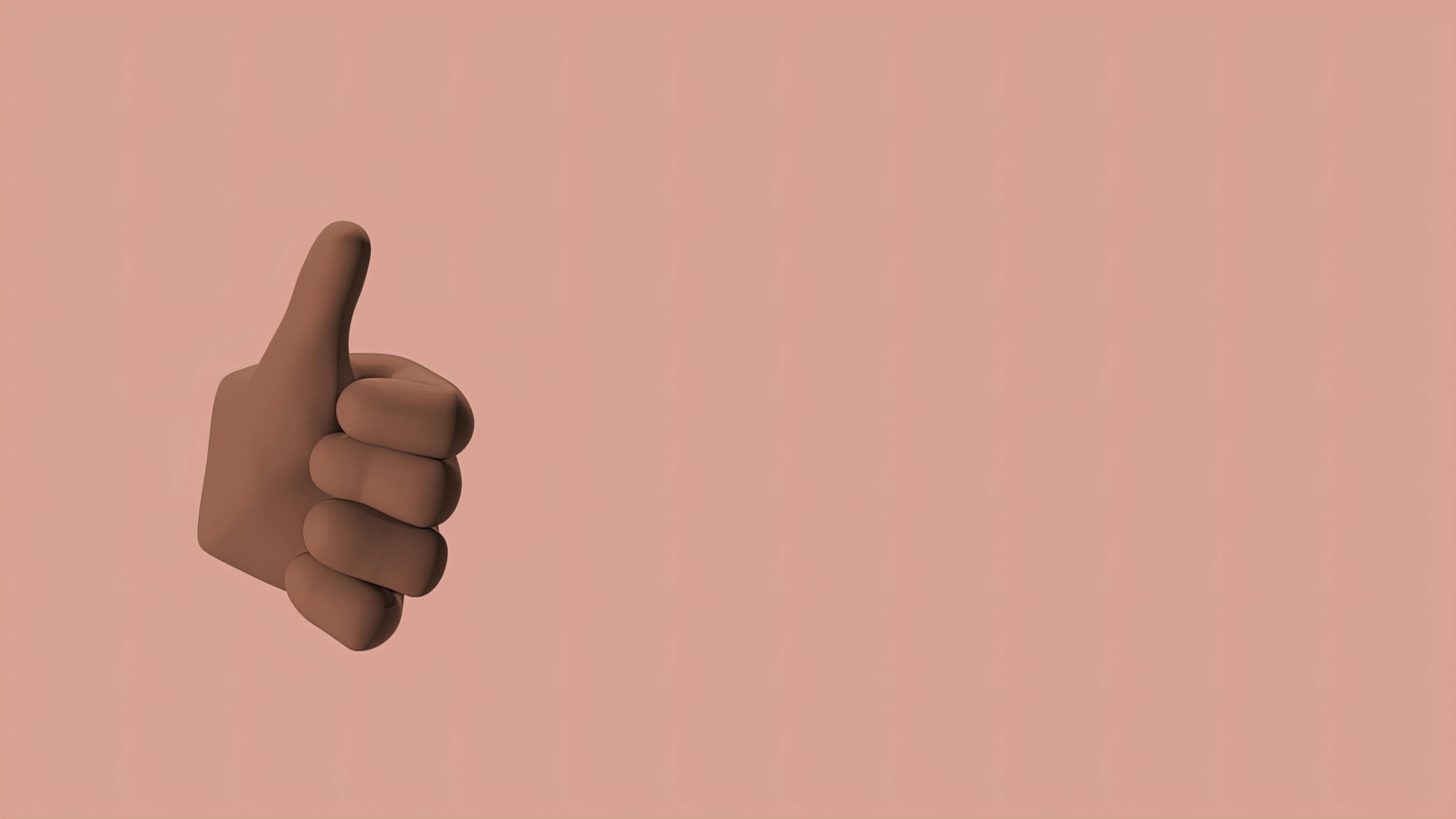 Hand giving a thumbs up, a positive sign for AI marketing.