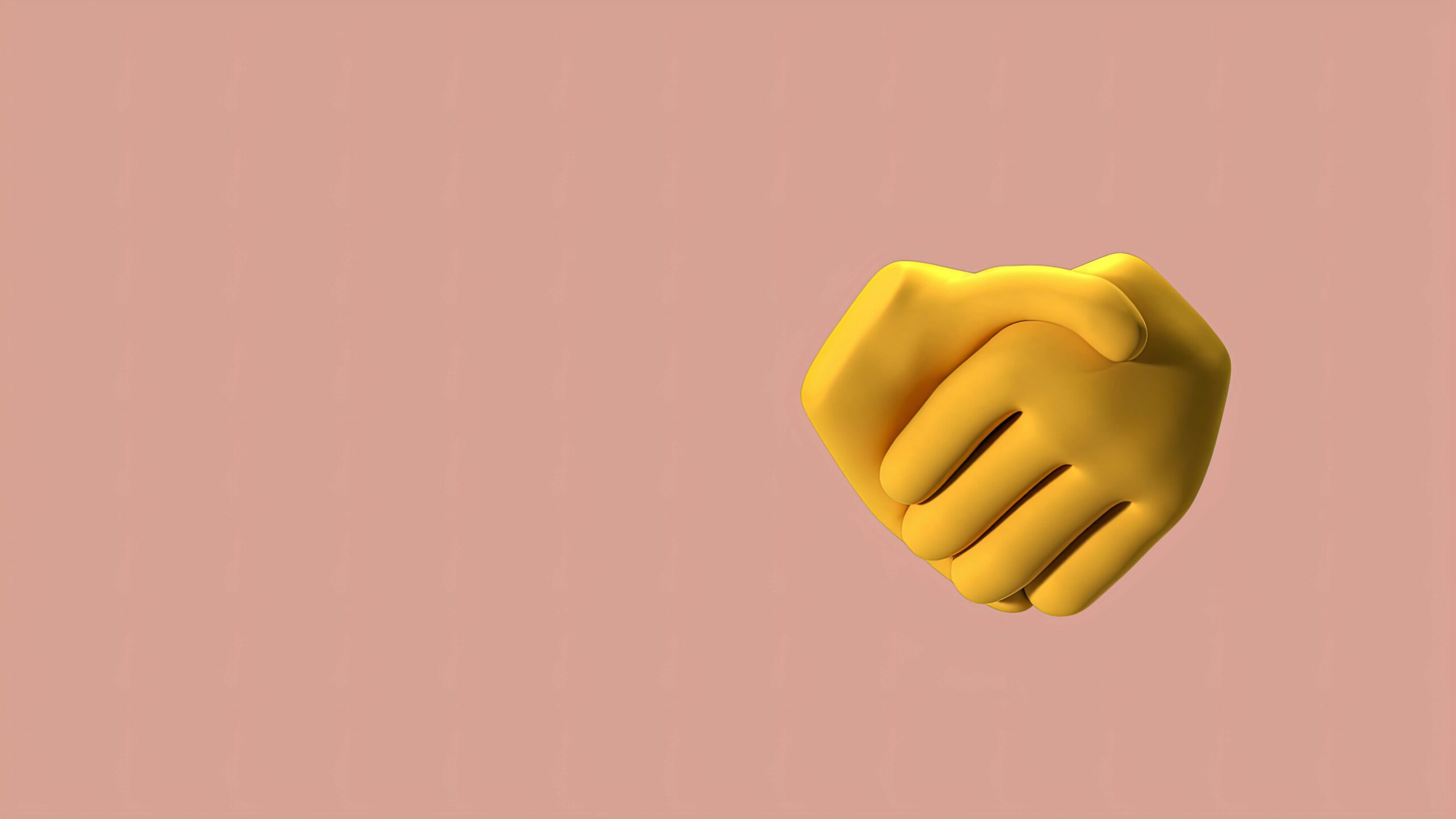 Abstract illustration of a handshake, partnership concept.