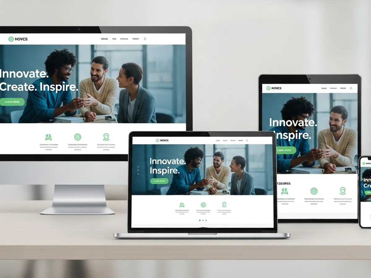 Responsive web design displayed across various devices, illustrating the web design and development services offered by a digital marketing agency focused on online growth strategies and brand awareness.