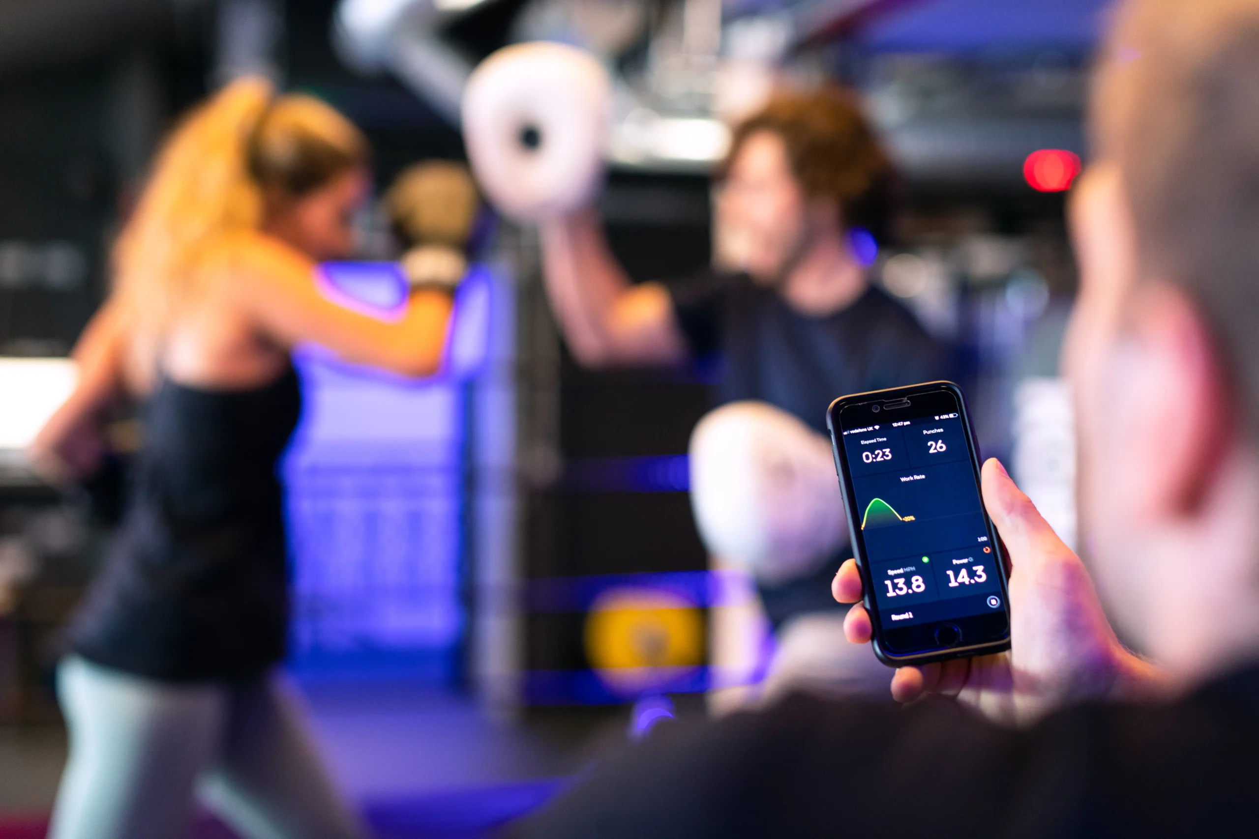 A fitness tracker displaying workout data, analogous to the metrics used to measure the success of programmatic native ads and Taboola native advertising campaigns.